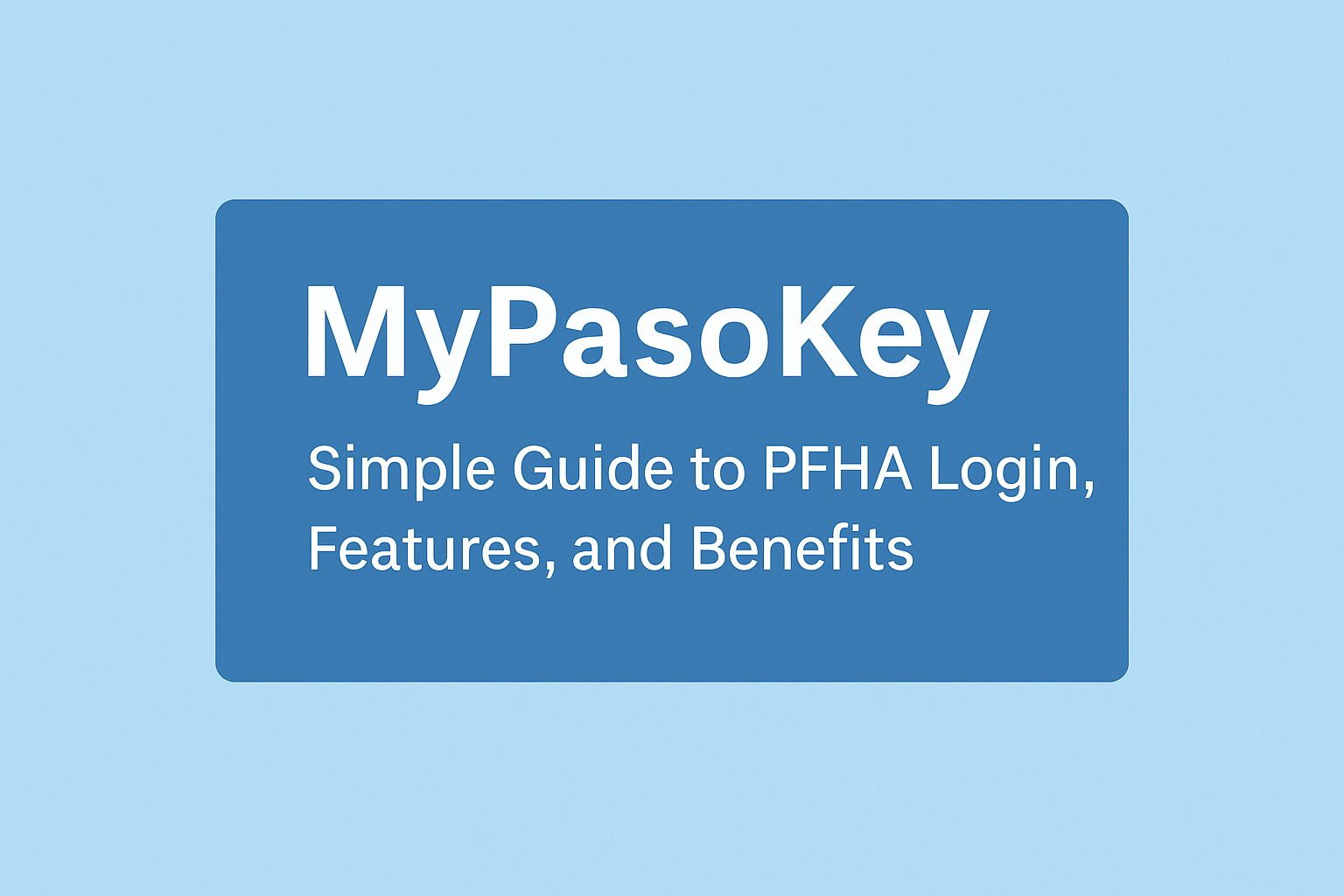 MyPasoKey